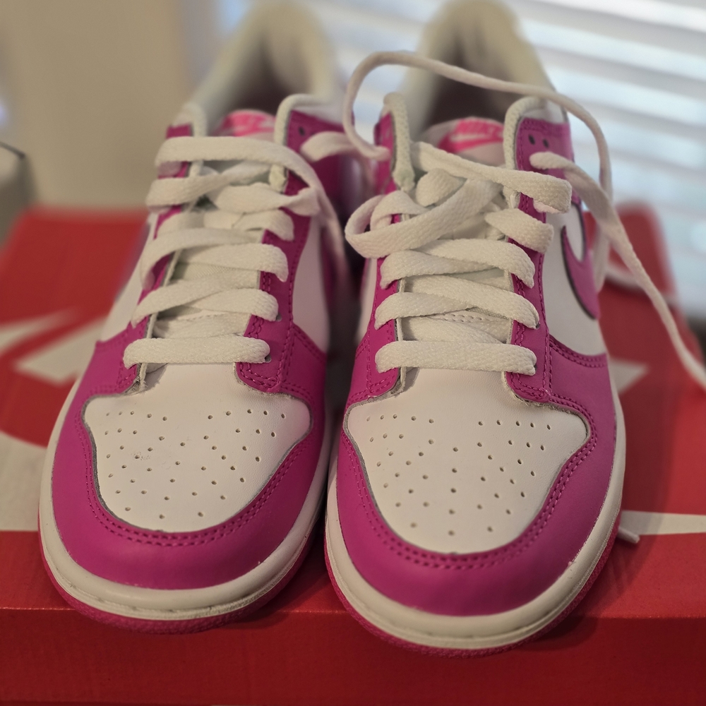 Nike Dunk Low (GS) White Laser Fuchsia